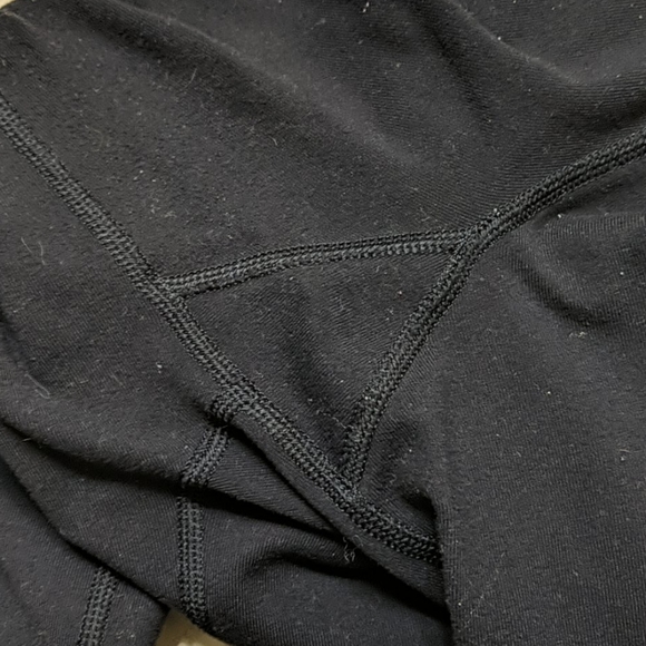 Lululemon Astro Pants Size 4 Black Blue Yoga Crossover Waistband - Picture 5 of 6